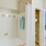 a bathroom with a bathtub and toilet